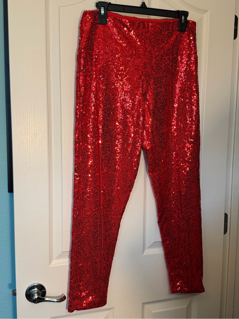 Tipsy Elves Red Sequin Leggings
